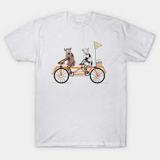 Cows on a tandem bike T-Shirt